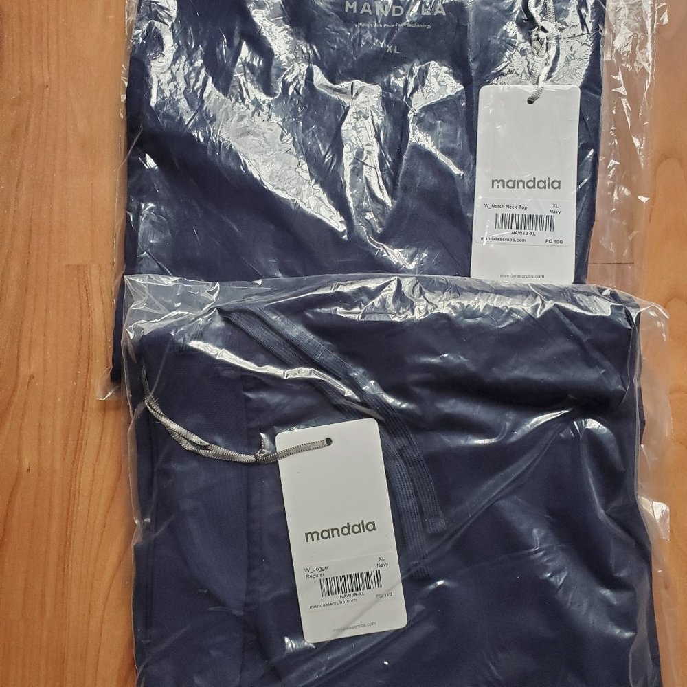 Mandala Navy Scrub Set